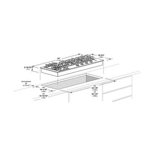 Fulgor Milano 42 in. 400 Series Gas Cooktop with 4 Burners in Stainless Steel (F4GK42S1)