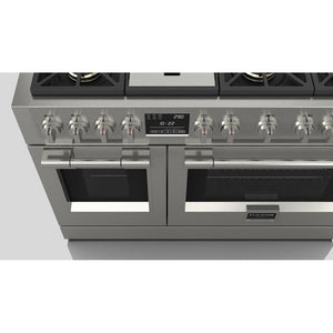 Fulgor Milano 48 in. 600 Series Dual Fuel Range with 6 Burners and Trilaminate Griddle in Stainless Steel (F6PDF486GS1)