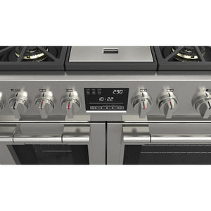 Fulgor Milano 48 in. 600 Series Dual Fuel Range with 6 Burners and Trilaminate Griddle in Stainless Steel (F6PDF486GS1)