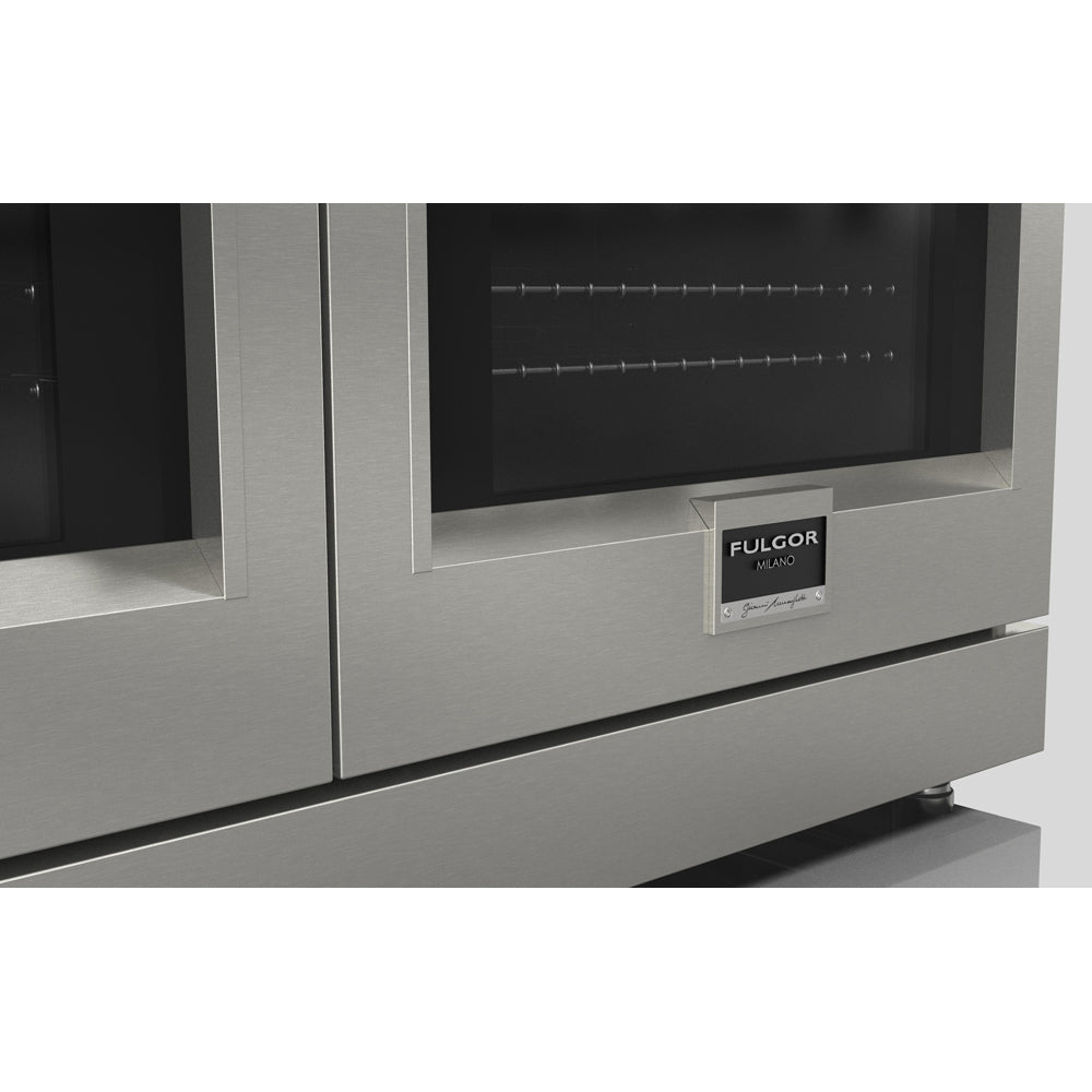 Fulgor Milano 48 in. 600 Series Dual Fuel Range with 6 Burners and Trilaminate Griddle in Stainless Steel (F6PDF486GS1)