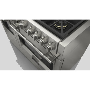 Fulgor Milano 48 in. 600 Series Dual Fuel Range with 6 Burners and Trilaminate Griddle in Stainless Steel (F6PDF486GS1)