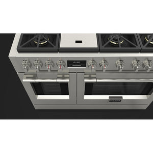 Fulgor Milano 48 in. 600 Series Pro All Gas Range with 6 Burners and Trilaminate Griddle in Stainless Steel (F6PGR486GS2)