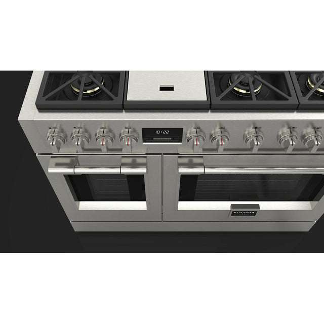 Fulgor Milano 48 in. 600 Series Pro All Gas Range with 6 Burners and Trilaminate Griddle in Stainless Steel (F6PGR486GS2)