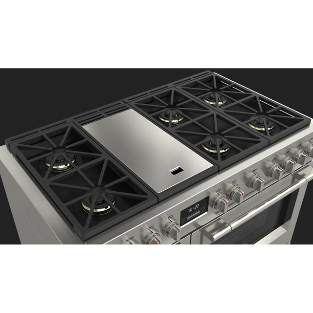 Fulgor Milano 48 in. 600 Series Pro All Gas Range with 6 Burners and Trilaminate Griddle in Stainless Steel (F6PGR486GS2)