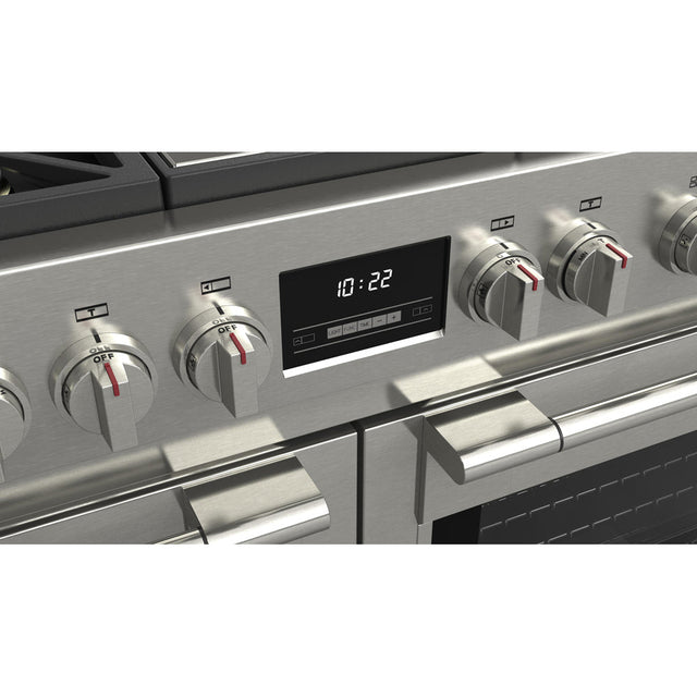 Fulgor Milano 48 in. 600 Series Pro All Gas Range with 6 Burners and Trilaminate Griddle in Stainless Steel (F6PGR486GS2)