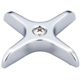 Central Brass G-1043 4-Arm Handle W/Screw-Plain in Polished Chrome