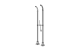 GRAFF Steelnox (Satin Nickel) Adley Floor-Mounted Pillar Unions G-3894-SN