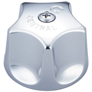 Central Brass G-398-C Round Fluted Handle With Screw-Cold in Polished Chrome