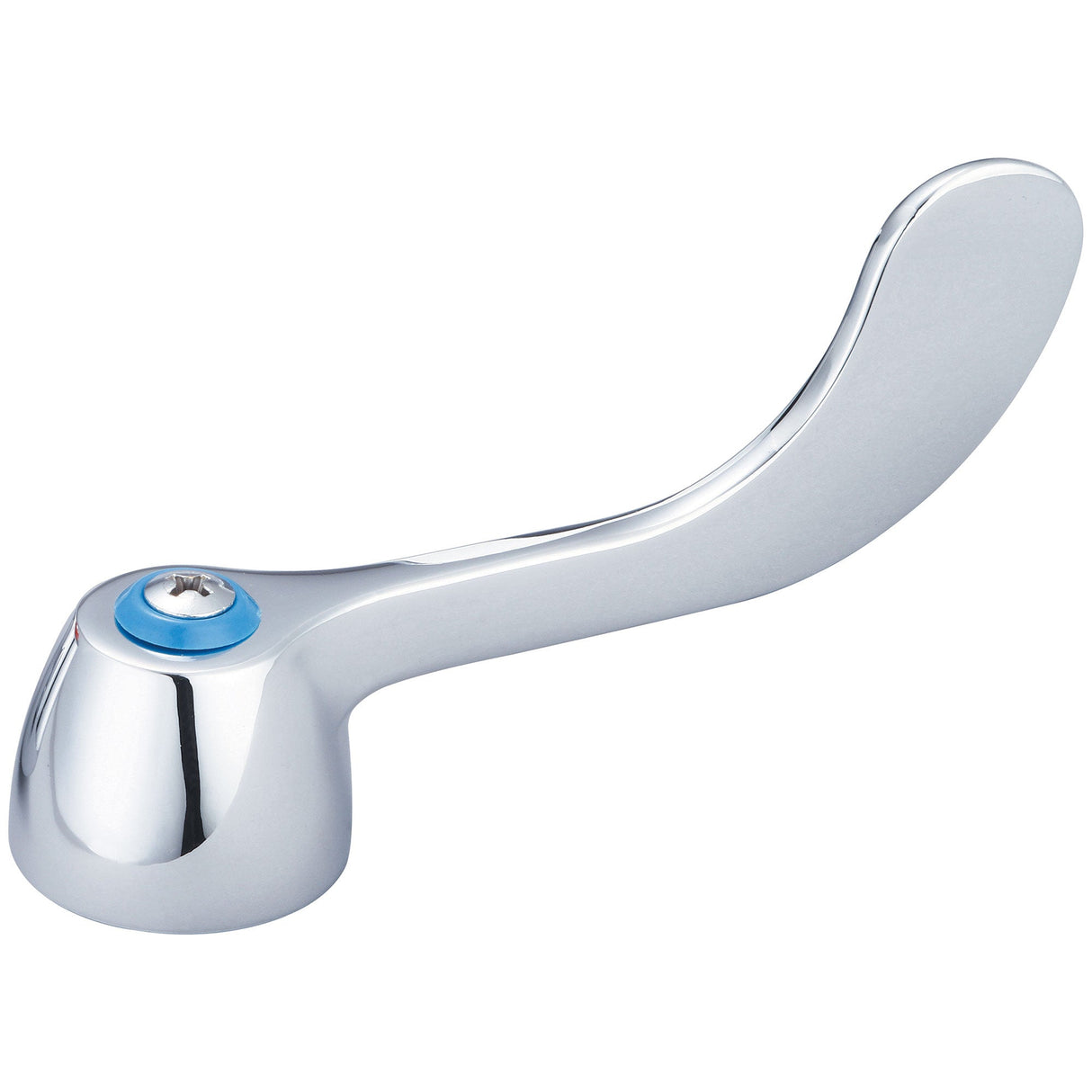 Central Brass G-4147-C Wrist Handle (4") With Blue Index Ring & Screw-Cold in Polished Chrome