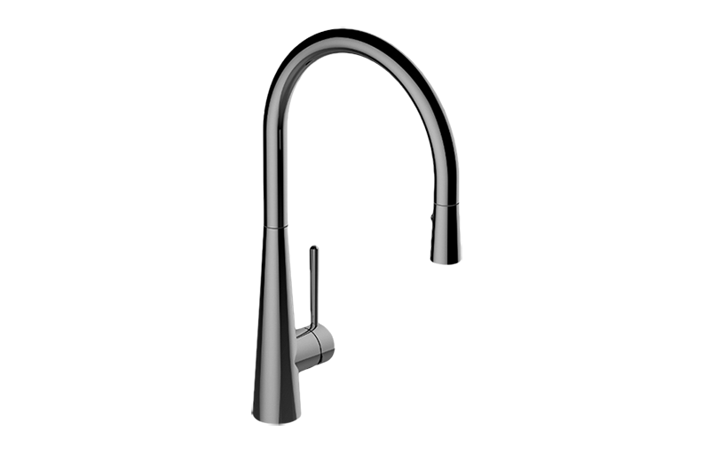 GRAFF Architectural Black Pull-Down Kitchen Faucet G-4881-LM52-BK