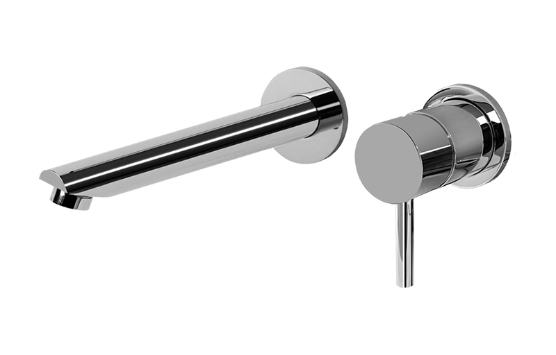 GRAFF Steelnox (Satin Nickel) M.E. 25 Wall-Mounted Lavatory Faucet w/Single Handle - Trim Only G-6138-LM41W-SN-T