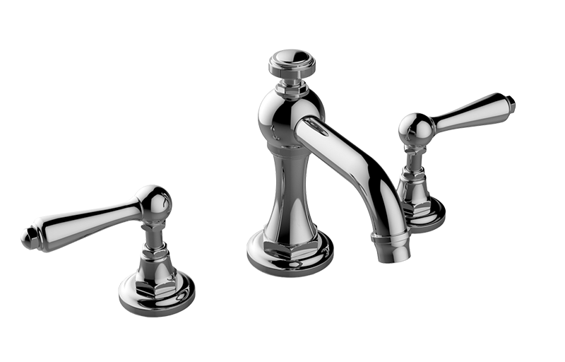 GRAFF Polished Nickel Camden Widespread Lavatory Faucet w/Lever Handle G-6910-LM48B-PN