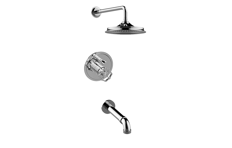 GRAFF Architectural White Contemporary Pressure Balancing Shower Set (Trim Only) G-7216-C18B-WT-T