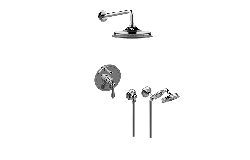 GRAFF Polished Brass PVD Contemporary Pressure Balancing Shower Set (Trim Only) G-7220-LM48S-PB-T