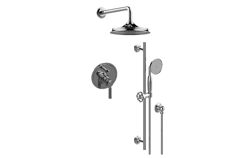 GRAFF Olive Bronze Contemporary Pressure Balancing Shower Set (Rough & Trim) G-7226-LM56B-OB