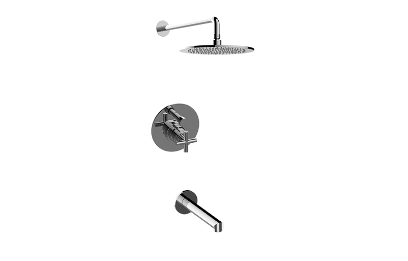 GRAFF Brushed Nickel  Contemporary Pressure Balancing Shower Set (Rough & Trim) G-7284-C17B-BNi