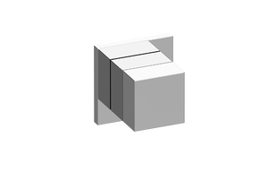 GRAFF Polished Nickel M-Series Square Two-Way Diverter Valve Trim Plate and Handle G-8071-SH1-PN-T