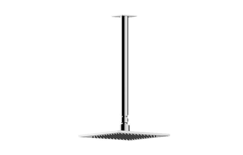 GRAFF Polished Nickel Contemporary Showerhead with Ceiling Arm G-8365-PN