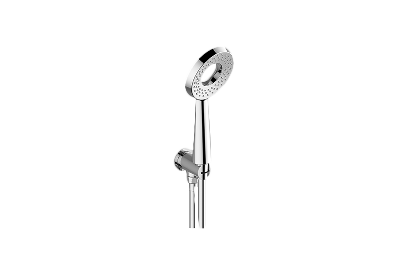 GRAFF Polished Chrome Handshower Set w/Wall Bracket and Integrated Wall Supply Elbow G-8637-PC