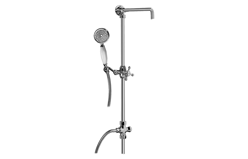 GRAFF Polished Chrome Exposed Riser with Handshower G-8932-C2S-PC