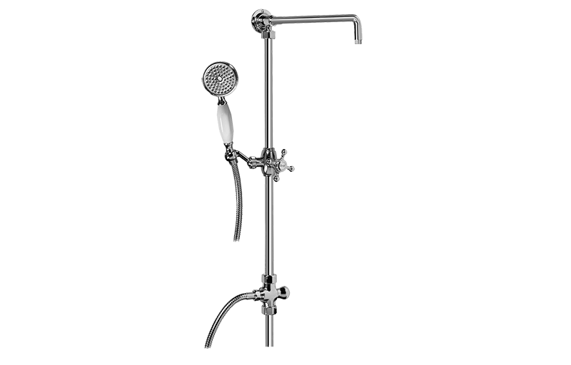GRAFF Polished Nickel Exposed Riser with Handshower G-8934-C2S-PN