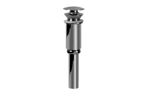 GRAFF Polished Nickel Push-Top Umbrella Pop-Up Drain without Overflow G-9957-PN