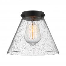 Innovations Lighting Ballston Large Cone LED 48 inch Black Antique Brass Island Light Ceiling Light in Seedy Glass 916-4I-BAB-G44-LED