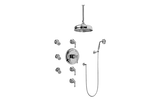 GRAFF Steelnox (Satin Nickel) Adley Thermostatic Set w/Body Sprays & Handshower (Rough & Trim) GA1.221B-LM15S-SN
