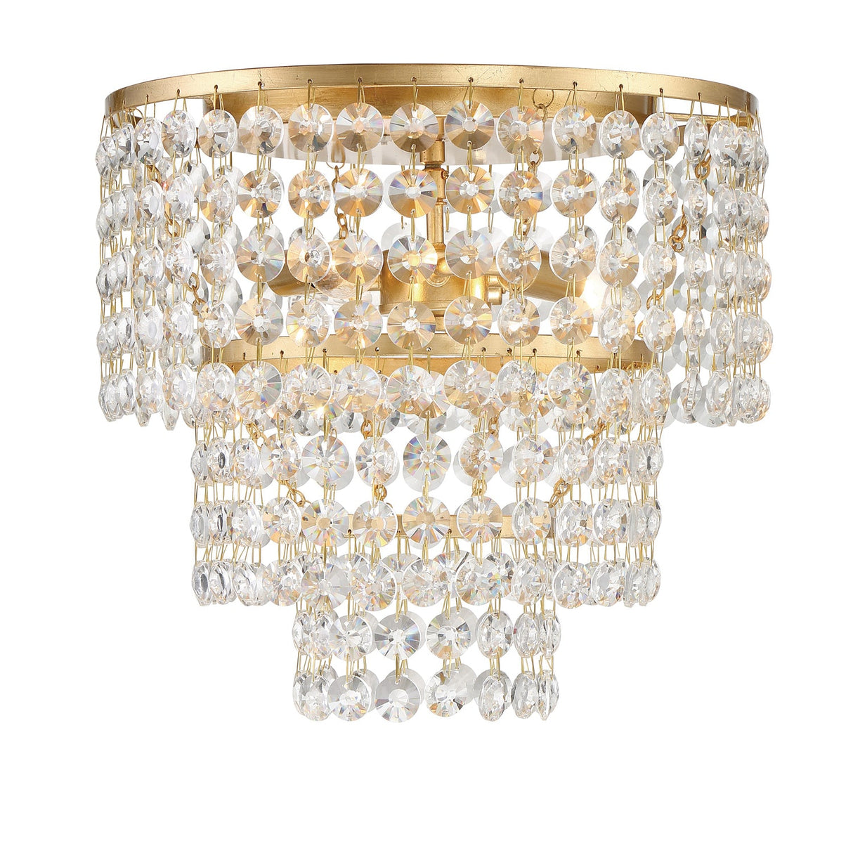 Gabrielle 3 Light Antique Gold Flush Mount GAB-B7303-GA