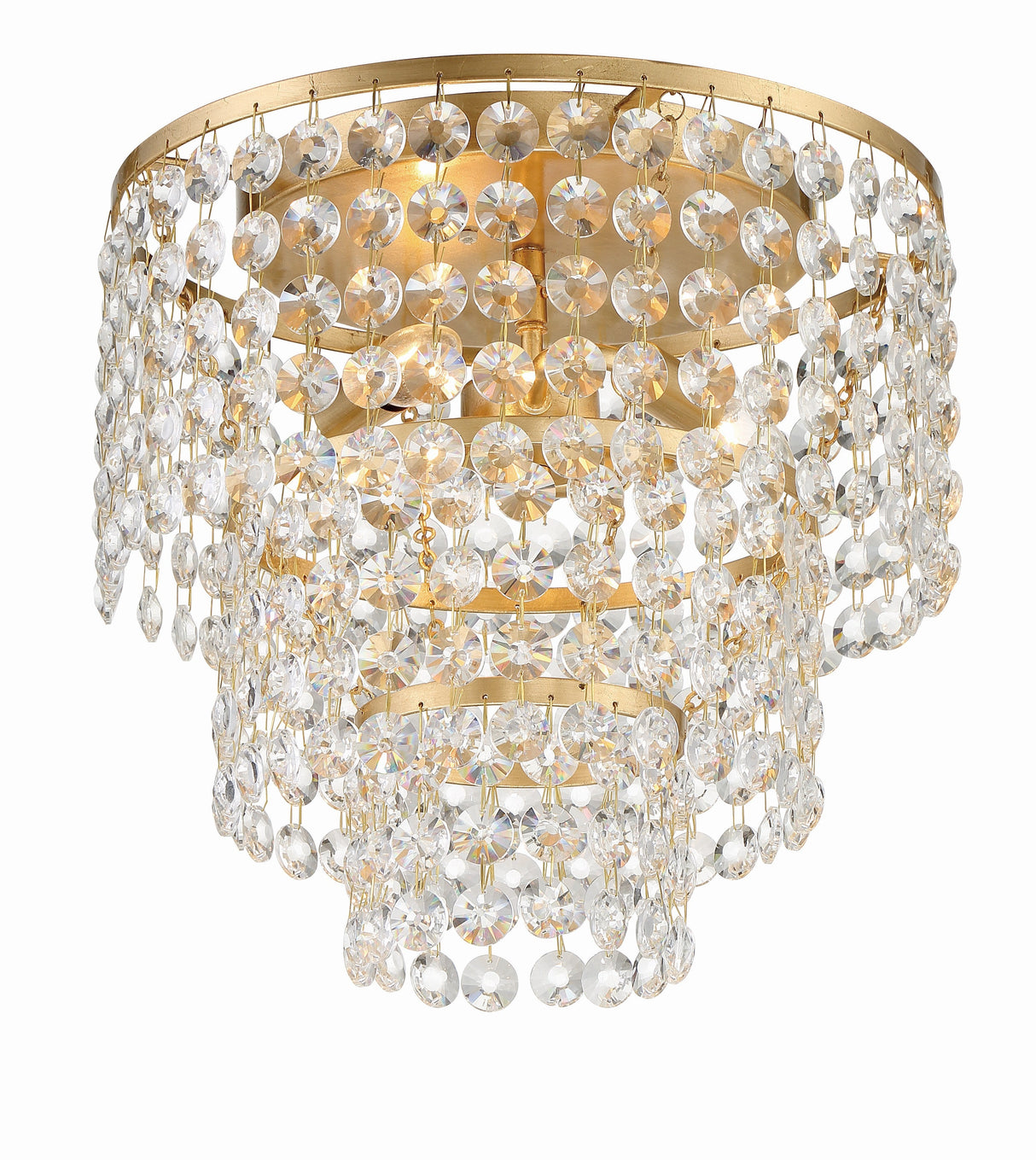 Gabrielle 3 Light Antique Gold Flush Mount GAB-B7303-GA