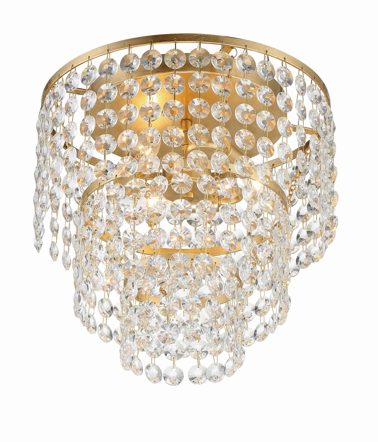 Gabrielle 3 Light Antique Gold Flush Mount GAB-B7303-GA