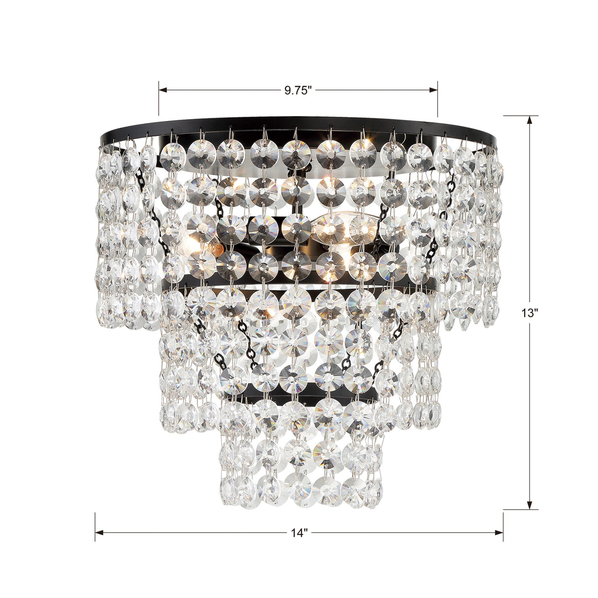 Gabrielle 3 Light Antique Gold Flush Mount GAB-B7303-GA