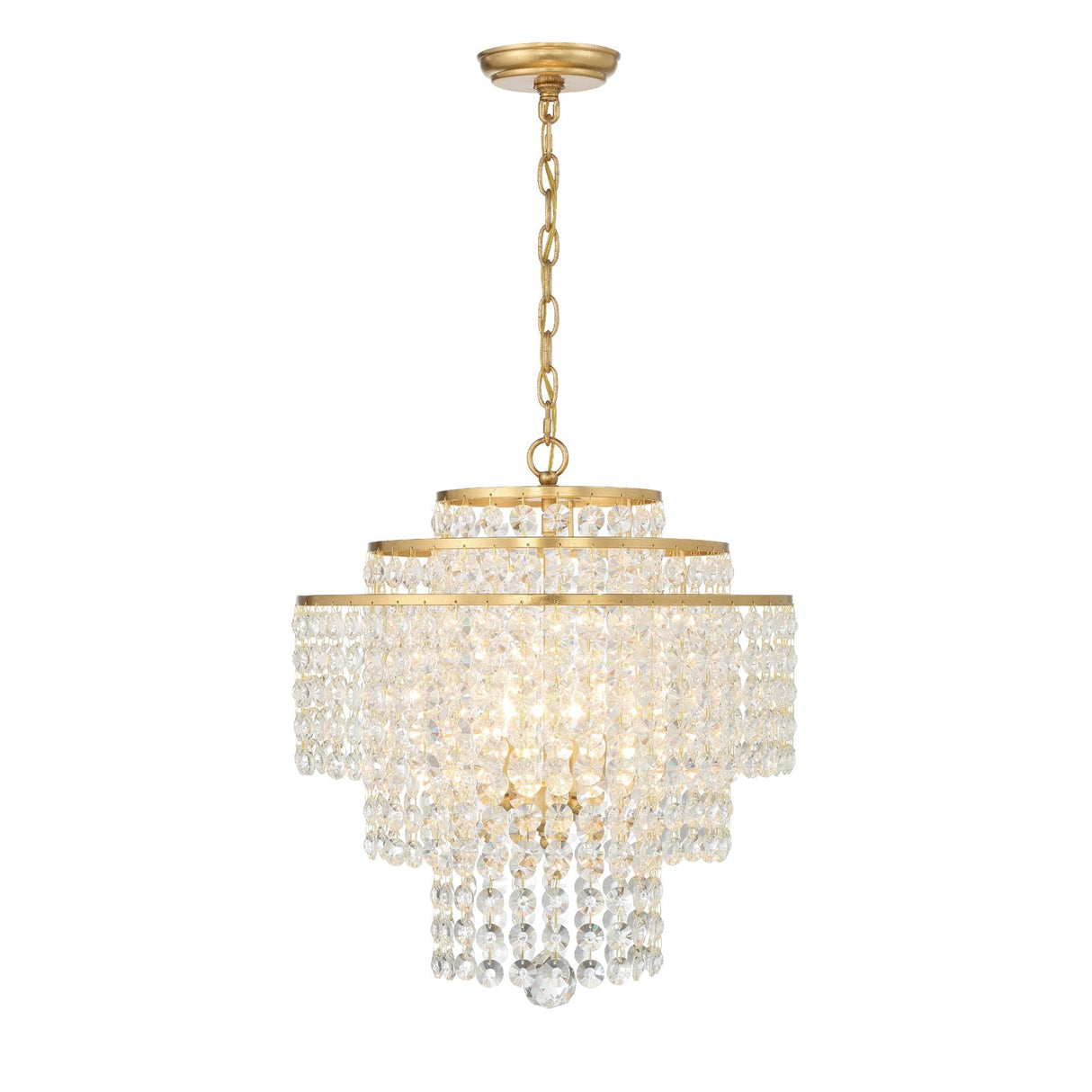 Gabrielle 4 Light Antique Gold Chandelier GAB-B7304-GA