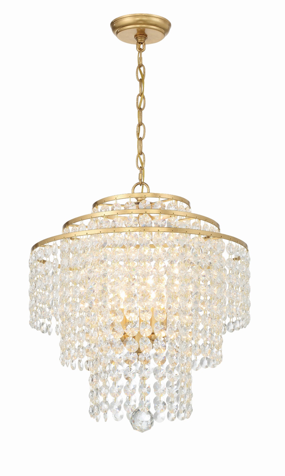 Gabrielle 4 Light Antique Gold Chandelier GAB-B7304-GA