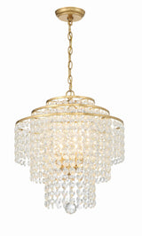 Gabrielle 4 Light Antique Gold Chandelier GAB-B7304-GA