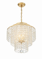 Gabrielle 4 Light Antique Gold Chandelier GAB-B7304-GA