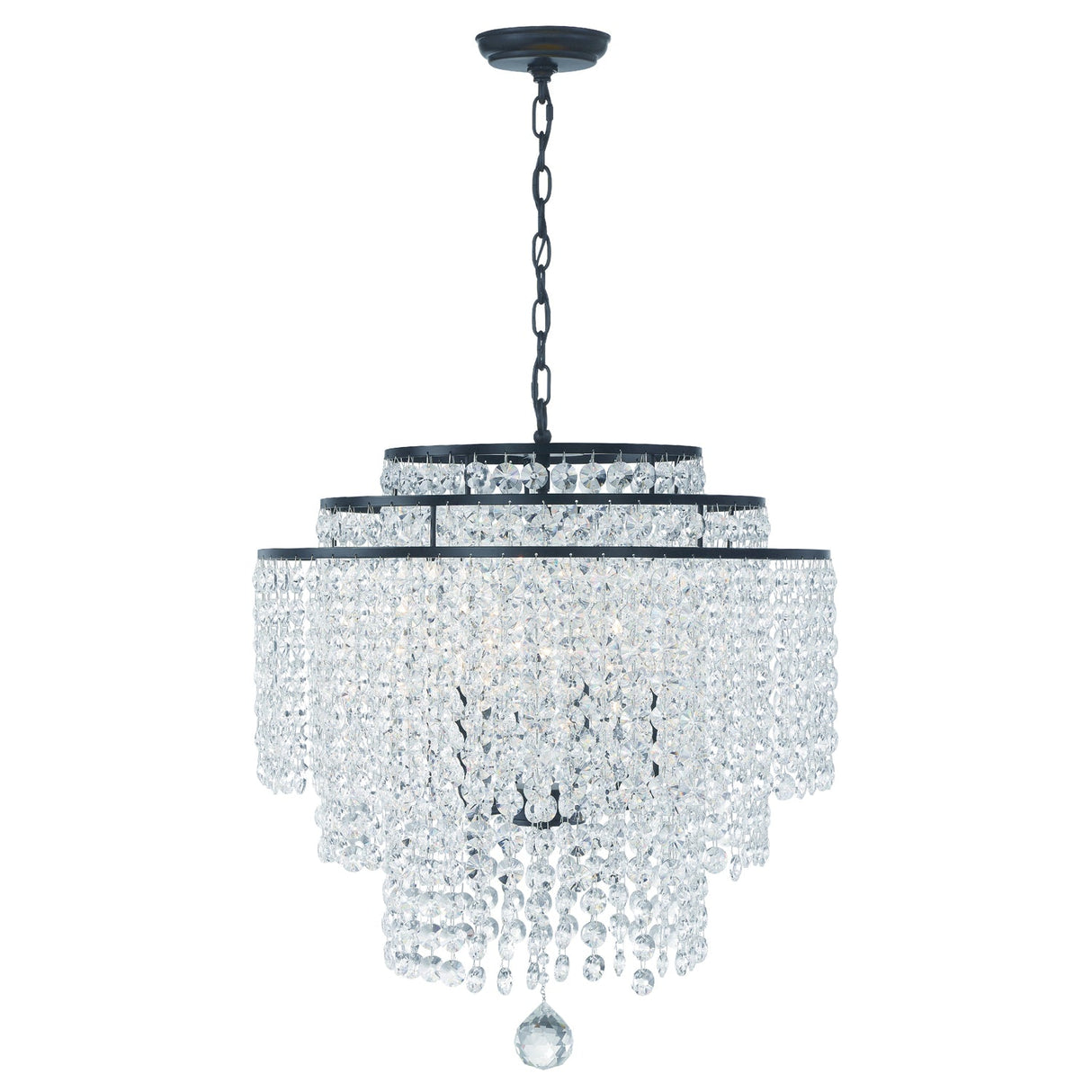 Gabrielle 6 Light Matte Black Chandelier GAB-B7305-MK