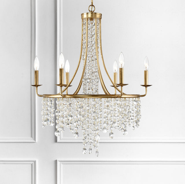 Gabrielle 6 Light Antique Gold Chandelier GAB-B7306-GA