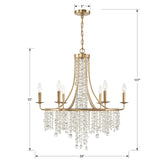 Gabrielle 6 Light Antique Gold Chandelier GAB-B7306-GA