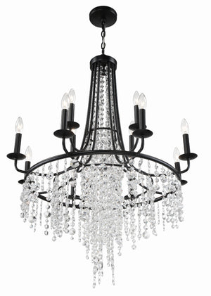 Gabrielle 12 Light Antique Gold Chandelier GAB-B7312-GA