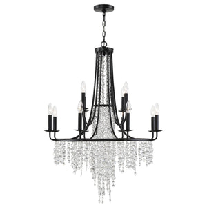 Gabrielle 12 Light Antique Gold Chandelier GAB-B7312-GA