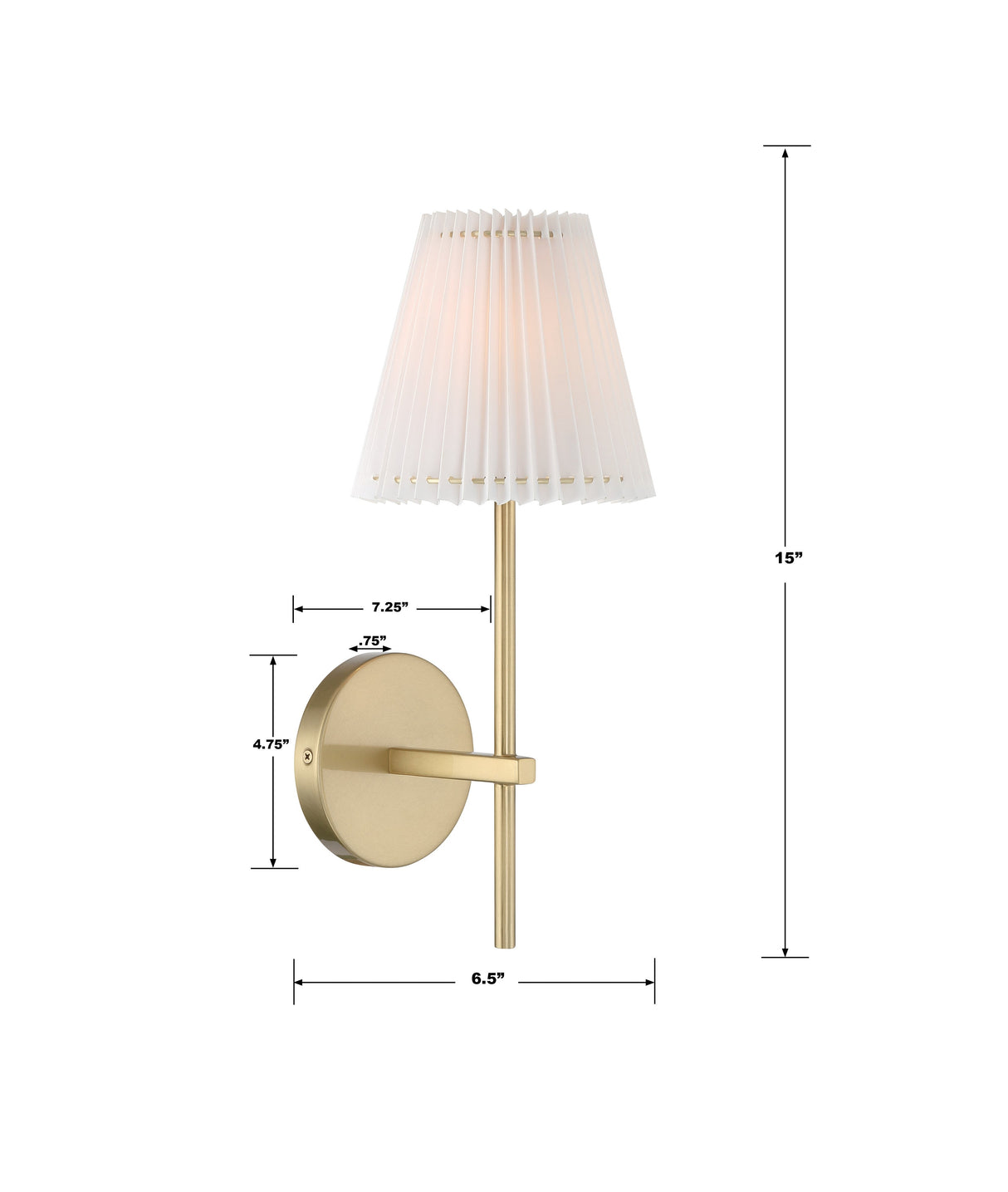 Gamma 1 Light Aged Brass Sconce GAM-71001-AG