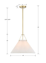 Gamma 1 Light Aged Brass Chandelier GAM-71003-AG