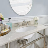 Nantucket Sinks 15 Inch x 12 Inch Glazed Bottom Undermount GB-15x12-W Oval Ceramic Sink In White