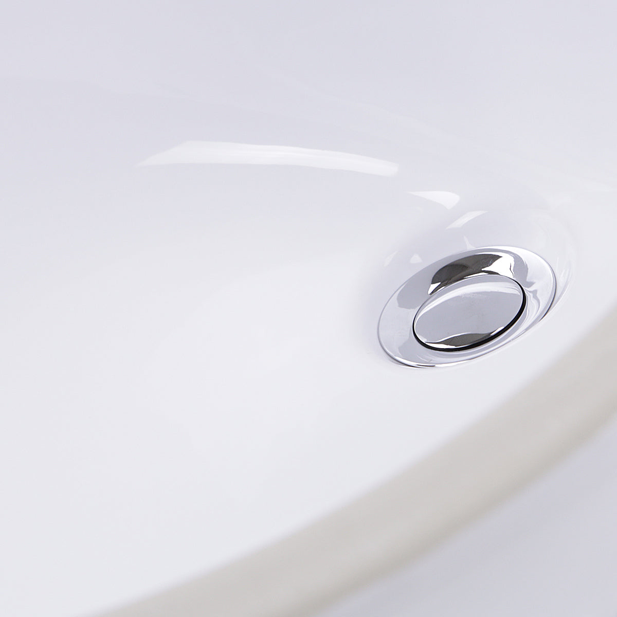 Nantucket Sinks 15 Inch x 12 Inch Glazed Bottom Undermount GB-15x12-W Oval Ceramic Sink In White