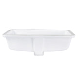 Nantucket Sinks 17 Inch x 13 Inch Glazed Bottom Undermount GB-17x13-W Rectangle Ceramic Sink In White