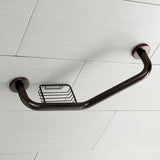 Meridian Thrive In Place GBS141012CS5 10-Inch x 12-Inch Angled Grab Bar with Soap Holder, Oil Rubbed Bronze