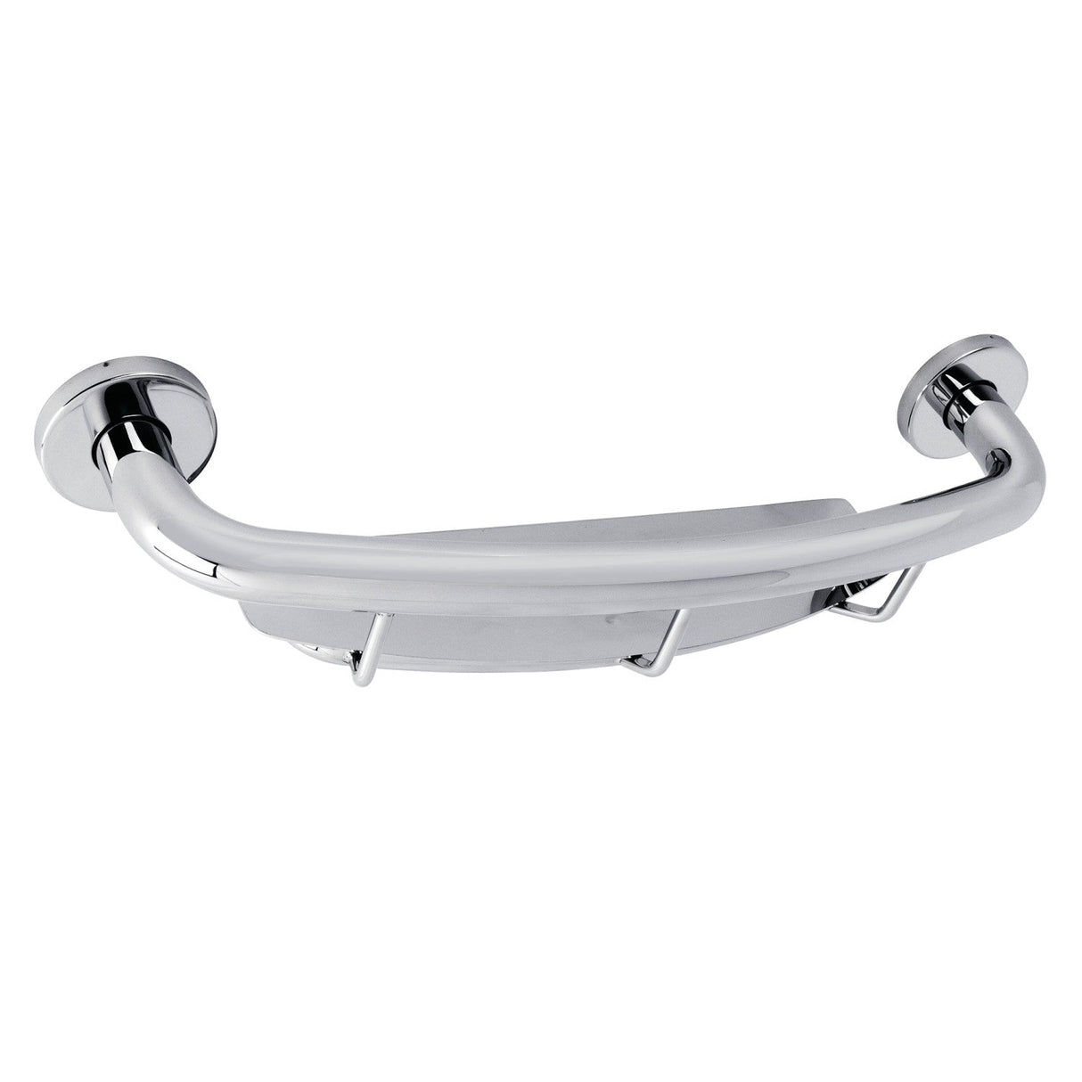 Meridian Thrive In Place GBS1854CS1 18-Inch Stainless Steel Grab Bar with Shelf, Polished Chrome