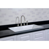 Towne GCKUS362211 36-Inch Cast Iron Undermount 4-Hole Single Bowl Kitchen Sink, White
