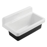 Petra Galley GCKWS331916 33-Inch x 19-Inch Cast Iron Wall Mount Kitchen Sink, White